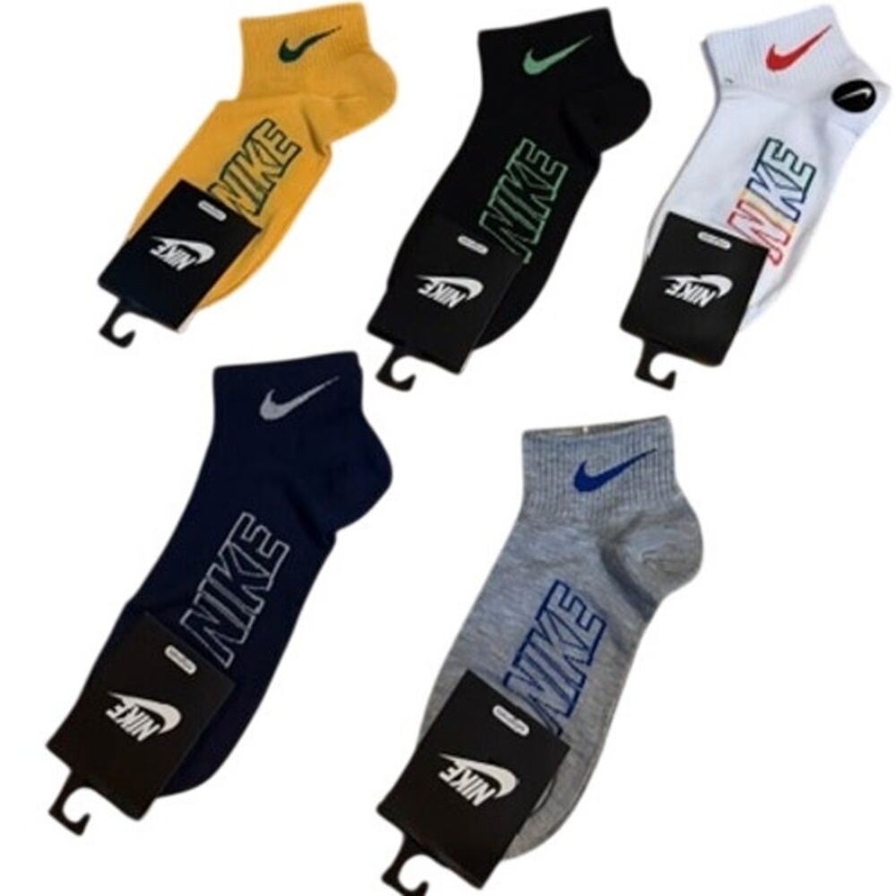 Nike Men's Low Cut Socks 5 Pair Bundle Dri-FIT Cushioned Assorted Colors NWT